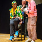 International Ceramics Festival 2019 - Aberystwyth. Magdalene Odundo with Moira Vicentelli and Jim Robison